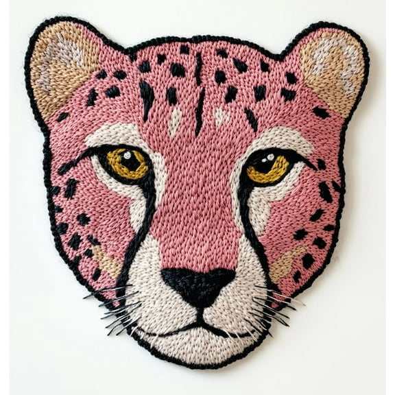 Punch Needle kits Leopard Face Easy for Beginners DIY Punch Needle Yarn Starter Embroidery Set for Craft Lovers with Printed Pattern and Hoop for Home Decor 20x20cm-1