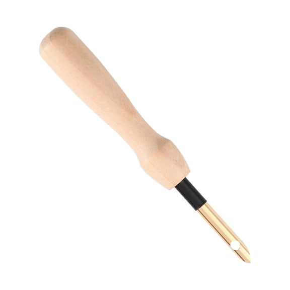 Punch Pin Wood Handle Embroidery Punch Tool for DIY Craft Carpet Rug Making 11cm