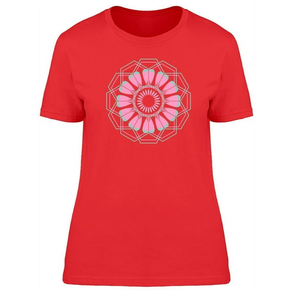 Punch Pink Mandala T-Shirt Women -Image by Shutterstock, Female Small