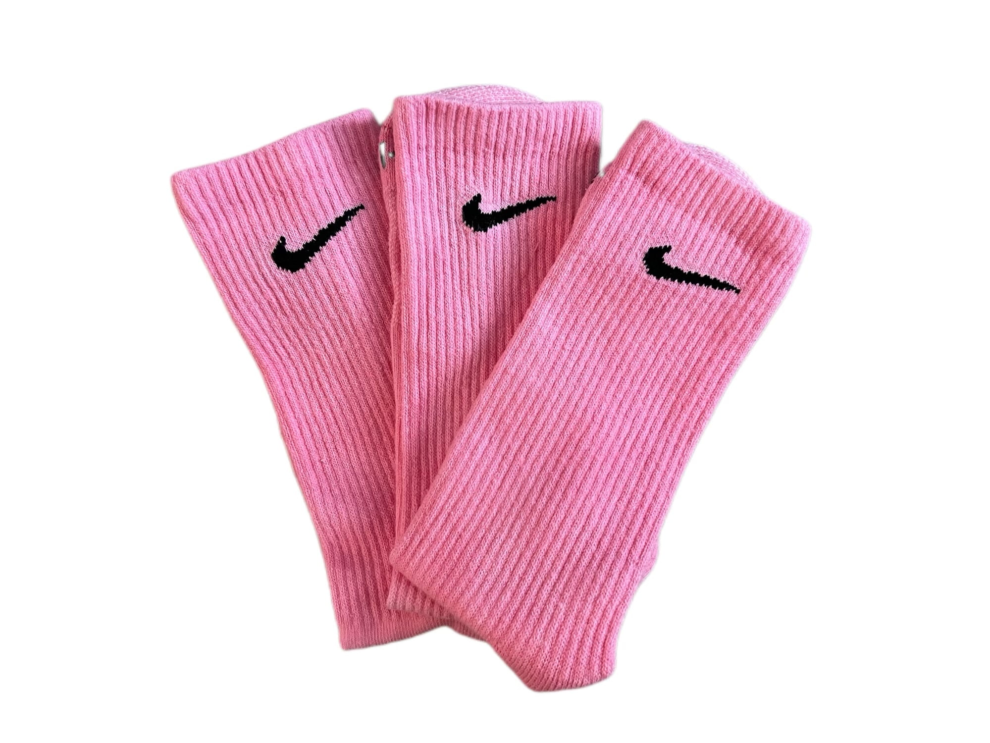 Dri Fit, Pack 3 Socks - Large, Pink Punch Pack Unisex Adult Crew Nike