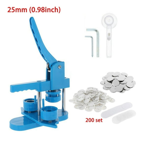 Punch Press Maker Machine Badge Button Pin Sublimation Sliver Blank Base Pins With Making Mould Adjustable Circle Cutter Tools DIY With Parts