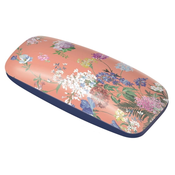 Punch Studio Eyeglass Case Floral Pop Orange