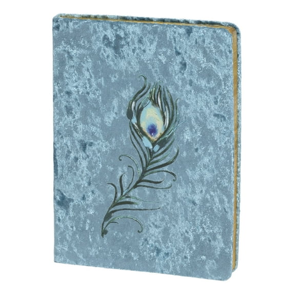 Punch Studio Journal Crushed Velvet Feather