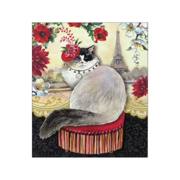 Punch Studio Note Pad Pocket Posh Pets Paris Cat