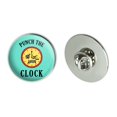 thumbnail image 1 of Punch The Clock Funny Humor Metal 1.1" Tie Tack Hat Lapel Pin Pinback, 1 of 5