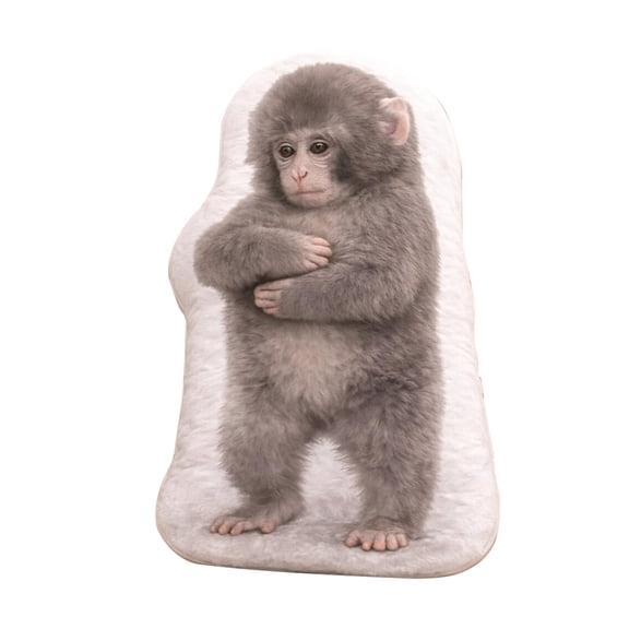Punch The Monkey Cuddling Stuffed Animal Cute Meme Throw Pillow Soft Plush Toy for Kids & Home Decor