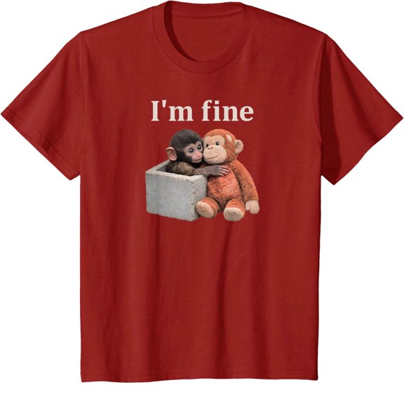 Punch The Monkey Cuddling Stuffed Animal Meme Viral Internet T-Shirt, Punch Monkey Team T-Shirt