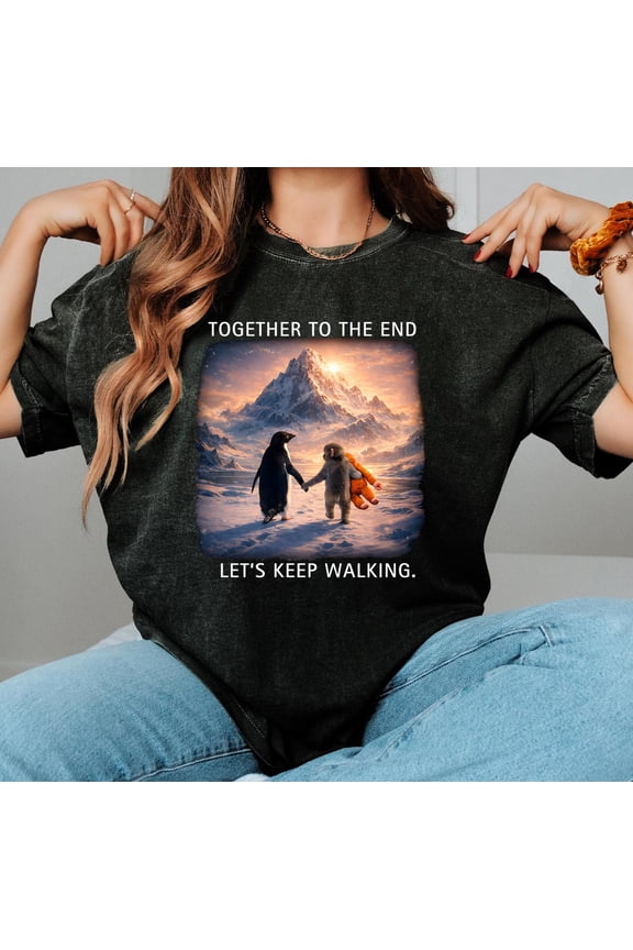 Punch The Monkey & Penguin T-Shirt | Viral Monkey Meme Shirt | Dark Humor Aesthetic Streetwear | Trending Graphic Tee