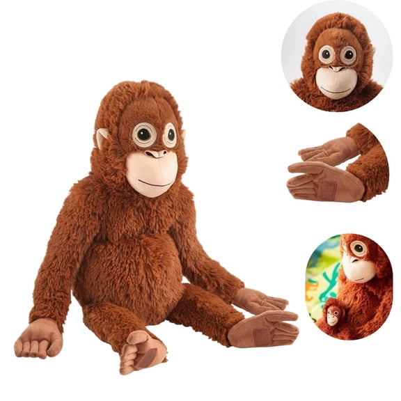 Punch The Monkey Plush, Orangutan Plush Toy – Cute Cuddly Oran-Mama Plush Companion for Kids & Pets