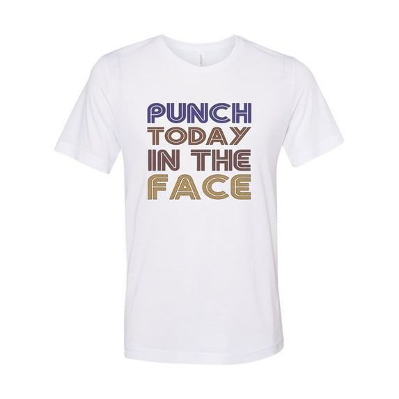 "Punch Today In The Face, Motivation Shirt, Unisex, Soft Bella Canvas, Boxing Shirt, Fitness, Workout Apparel, Gym Shirt, Boxing Apparel, White, MEDIUM"