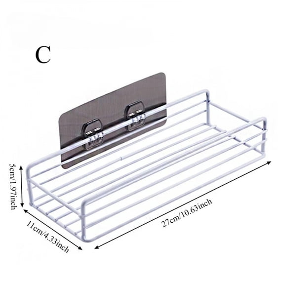 Plastics Wrapp Rack Punch-free Kitchen Cabinet Door Storage Box Iron Rack Wall-mounted ...