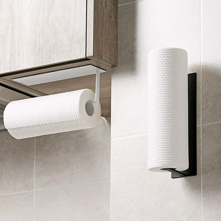 BWE Wall Mount Kitchen Paper Towel Holder Bulk-Self-Adhesive Under