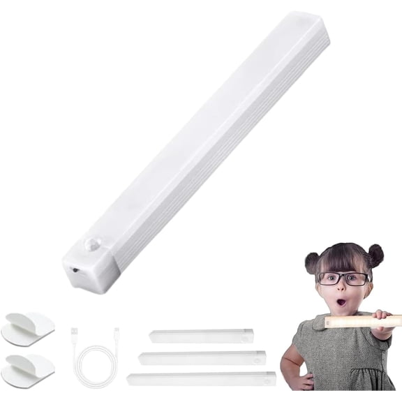 Punch-free Smart Sensor Magnetic Rechargeable LcD Lights, 1Pack Motion Sensor Light Indoor, Stick on Lights, Wireless Closet Lights for Kitchen, Stairs, Wardrobe
