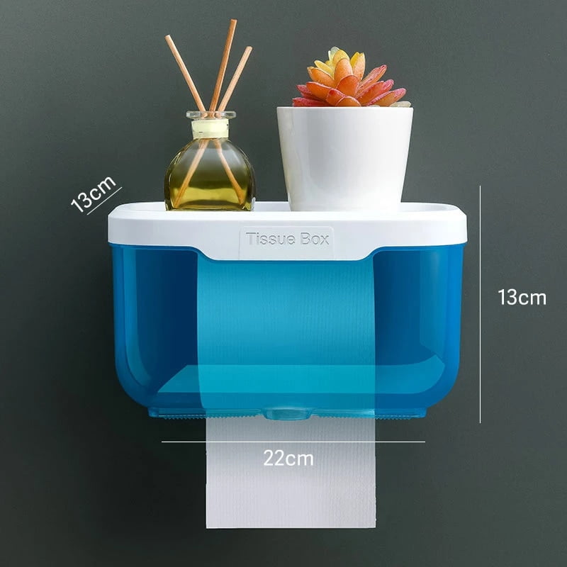 Punch-free Toilet Paper Holder Box Waterproof Storage Toilet Paper Storage Rack Paper Towel ...