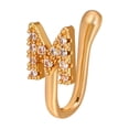 thumbnail image 1 of Punch-free nose stud copper inlaid zircon letter U-shaped nose clip nose ring piercing jewelry-1, 1 of 5