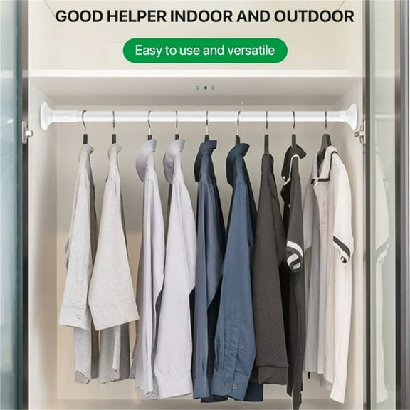 Punch- instalación de ropa secado varilla telescópica armario soporte varilla