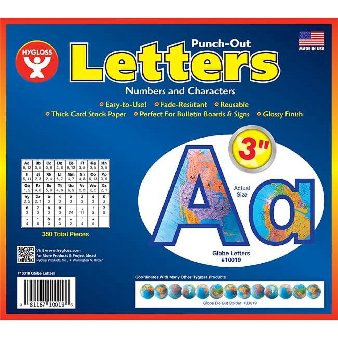 Punch-out Letters 3 in. Punch Out Letters Globes - Pack of 3
