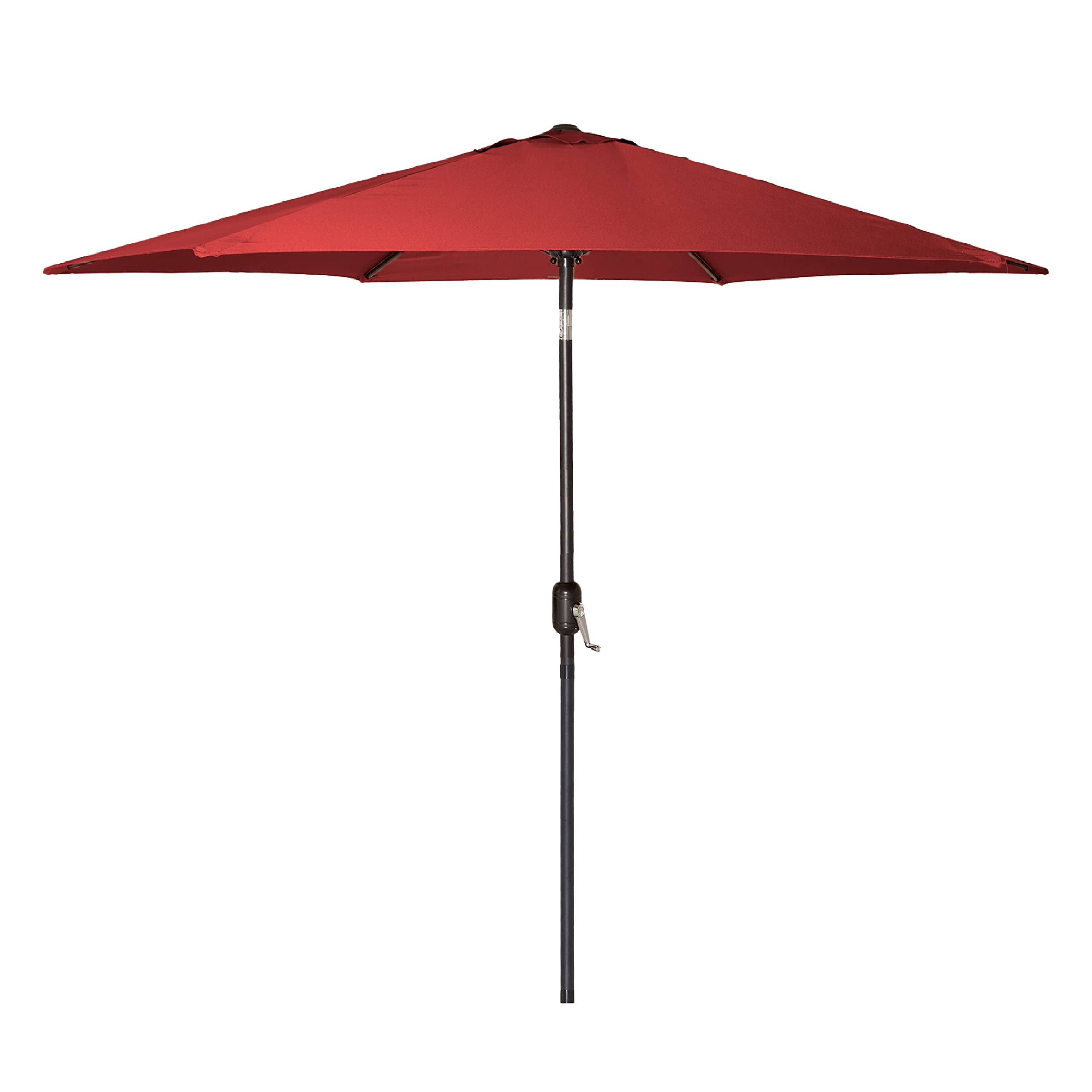 Punchau 6 Ft Outdoor Patio Umbrella, Easy Open/Close Crank and Push Button Tilt Adjustment - Wine Red Burgundy Market Umbrellas