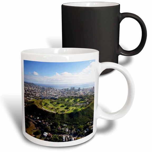 3drose, Punchbowl Cemetery, Honolulu, Oahu, Hawaii, Usa - Us12 Dpb2753 - Douglas Peebles, 11oz Magic Transforming Mug