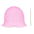 thumbnail image 1 of Punched Hole Silicone Highlight Hair Cap with Needle Professional Reusable Highlighting Poked Hole Caps with Hooks for Color Hair Salon Hairdressing Dyeing Staining Tools for Women Men (Open Hole), 1 of 8