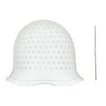 thumbnail image 1 of Punched Hole Silicone Highlight Hair Cap with Needle Professional Reusable Highlighting Poked Hole Caps with Hooks for Color Hair Salon Hairdressing Dyeing Staining Tools for Women Men (Open Hole), 1 of 8