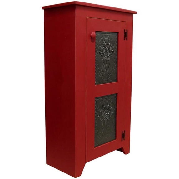 Punched Tin Cabinet, Red