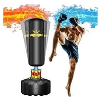Punching Bag for Adults 70'', Freestanding Punching Bag for Adults -Suction Cup- Boxing Bag with Stand for MMA Muay Thai Fitness，Required Sand Refilling
