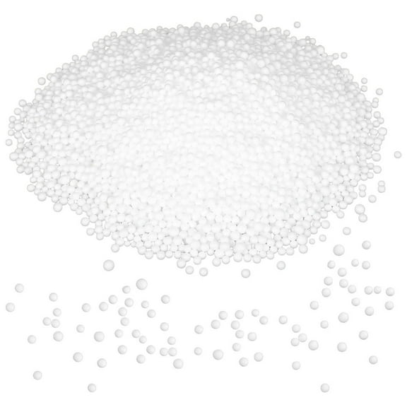 White Filler Foam Particles 0.70x0.70x0.70 cm for Compost Bin, Lightweight Filling Material for Gardening and