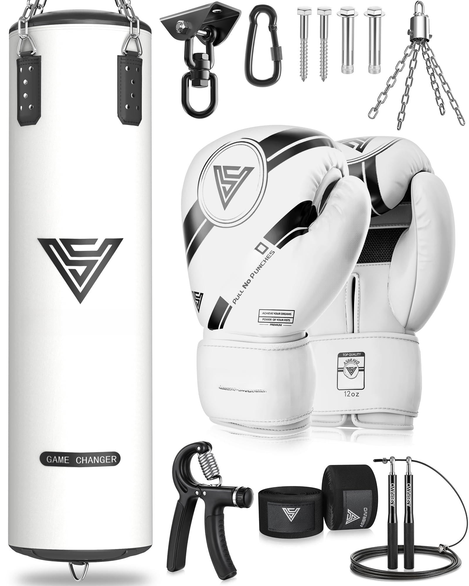 Punching Bag For Adults  4ft Pu Heavy Boxing Set 12oz Gloves Mma Muay Thai Kickboxing Home Gym Martial Art (unfilled)