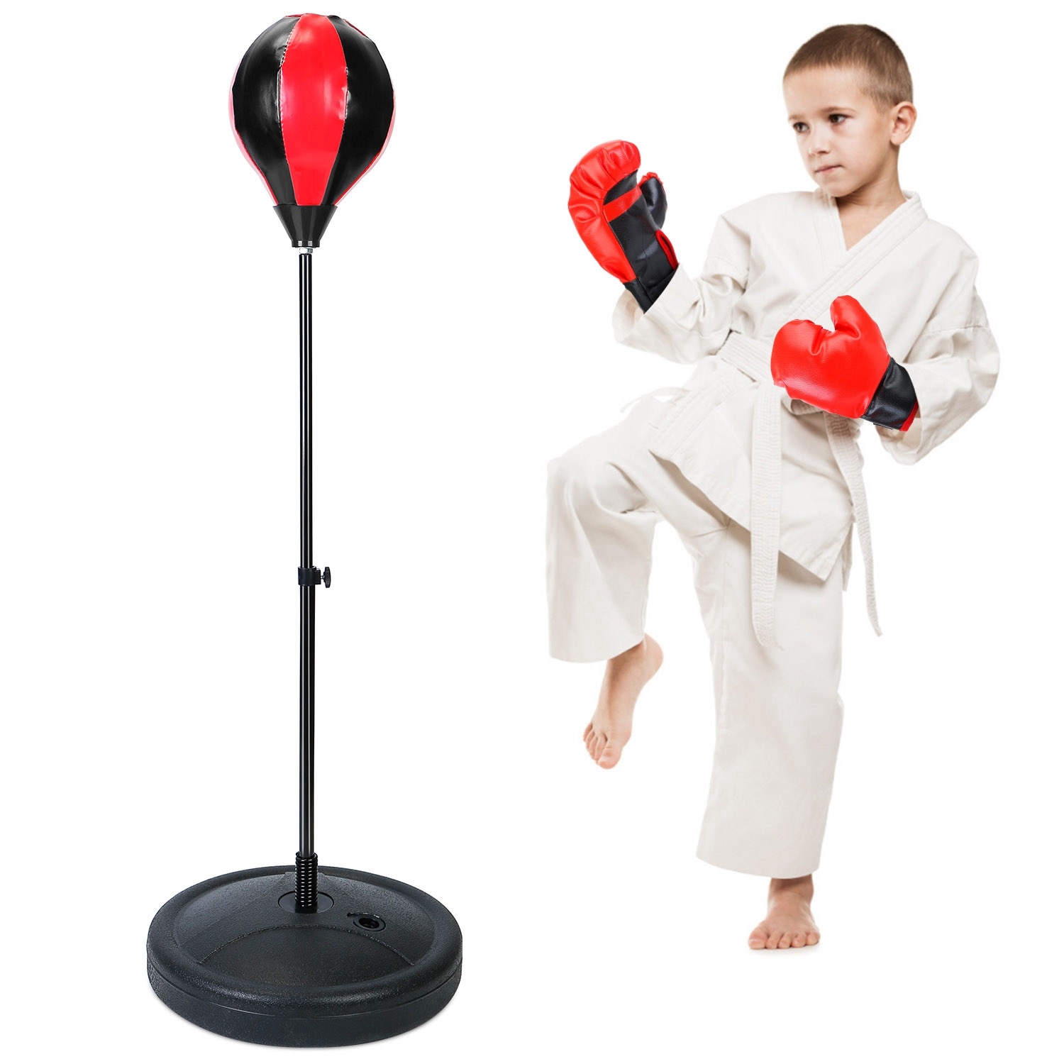Punching Bag For Kids Junior Boxing Set Boxing Gloves Height Adjustable