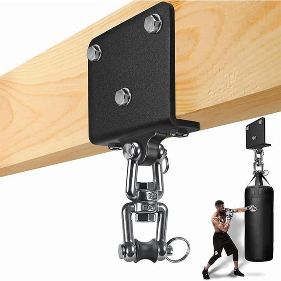 Punching Bag Hanger, Heavy Bag Ceiling Mount 1000 Lb Capacity 360 Degree Swivel Boxing Bracket, Steel Beam Mount For Home Gym Garage
