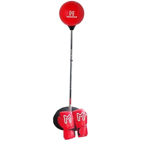Punching Bag with Stand for Kickboxing, MMA & Reflex Training Freestanding Heavy Bag Boxing Set with Speed Bag & Gloves Adjustable Height for Adults & Teens Great for Cardio