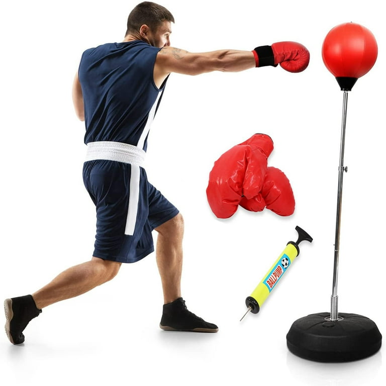 Punching Bag with Stand, for Kids & Adults, Height Adjustable -  Freestanding Punching Ball Boxing Speed Bag - Great for MMA Training,  Stress Relief 