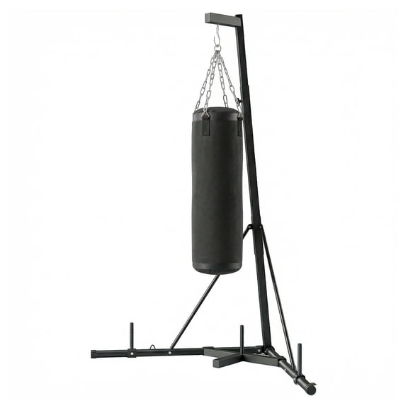 Punching Bag Stand for Adults, 72.8-90.9" Adjustable Freestanding Boxing Stand with Canvas Sandbag, Heavy Duty Steel Frame