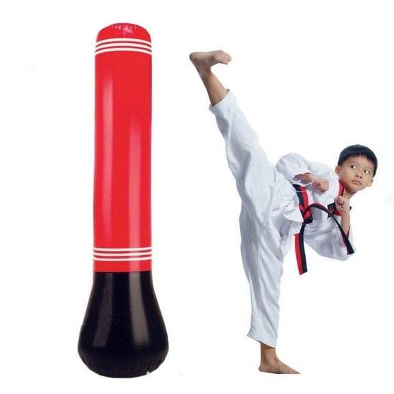 Punching Bag for Kids,  65in  Standing Inflatable Puching Bag Bundle - Stand Alone Childrens Boxing Punching Bag Stand u