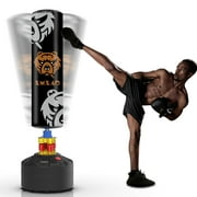 Punching Bag with Stand Adult Freestanding Heavy Boxing Bag with Suction Cup Base for Adult Youth, Men Stand Kickboxing Bag for Home Office Gym