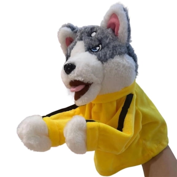 Punching Husky Dog Hand Puppet Performance Prop for Interactive Storytelling Improves Communication Skills Safe Material for Great for Imagination Activities and Parent Play