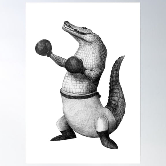 Punching Predator Poster Wall Art, Modern Wall Decor For Living Room Bedroom, 8x12 UNFRAMED