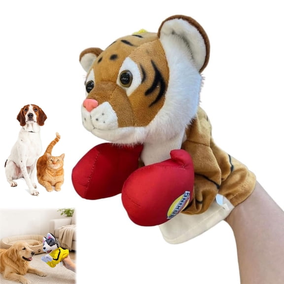 Punching Puppet Animal Boxing Puppet, Shark Puppets Kung Fu Husky Gloves with Sound, Interactive Hand Puppets, Funny Gifts for Small Dogs and Cats