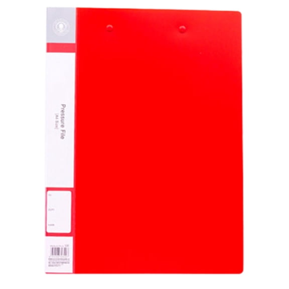 Punchless Binder Clamp, Plastic Double Strong Clip Clamp Binder Without Rings Sheet File Folder Protector for A4 Size Paper Office (Red) 9.25x12.09"