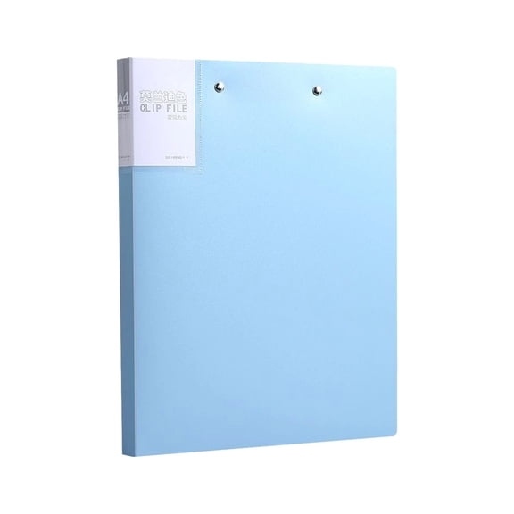 Punchless Clamp Binder, 9.3"×12.2" Ringless Binder, Double Strong Clips File Folder, Folder with Metal Clip, Letter Size Documents Organiser, Plastic File Binder, Portable Paper Organizer