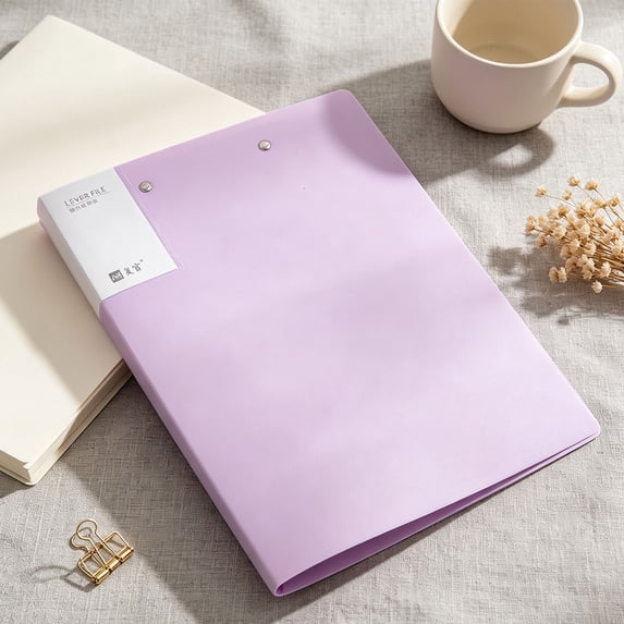 Punchless Clamp Binder, Ringless Binder Holds 100 Letter Size Pages, Documents, Folders for Documents,Folder with Double Metal Clips for Home or Office
