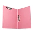 thumbnail image 1 of Punchless Clamp Binders,Plastic Binder with Double Clips,Paper Binders without Rings,Presentation Binder Cover,Ringless Binder with Metal Clip,Clips File Folder Report Cover for Letter Size,Pink, 1 of 8