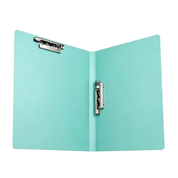 Punchless Clamp Binders,Plastic Binder with Double Clips,Paper Binders without Rings,Presentation Binder Cover,Ringless Binder with Metal Clip,Clips File Folder Report Cover for Letter Size,Green