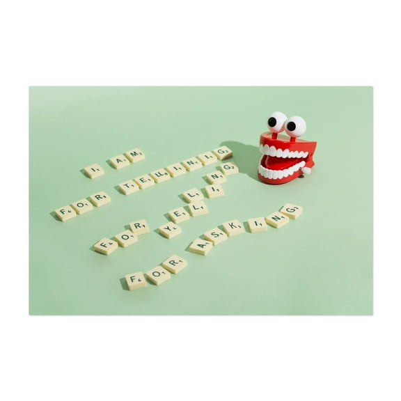 Punctuation - Photography Humor Quote Pop Art Modern Art Surrealism Minimalist Unframed Wall Art Print 8 x 12 inches