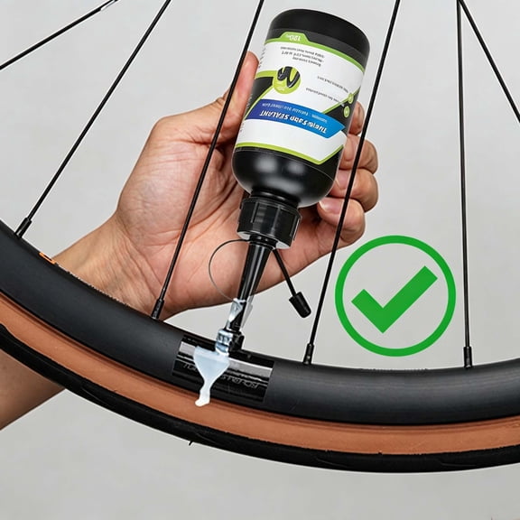 Puncture-Proof Bicycle Tire Sealant Fluid, 120ml Tire Repair Fluid with Leak Stopping Formula, Fast-Acting Inner Tube Bike Tire Repair Kit for Road Bike Mountain
