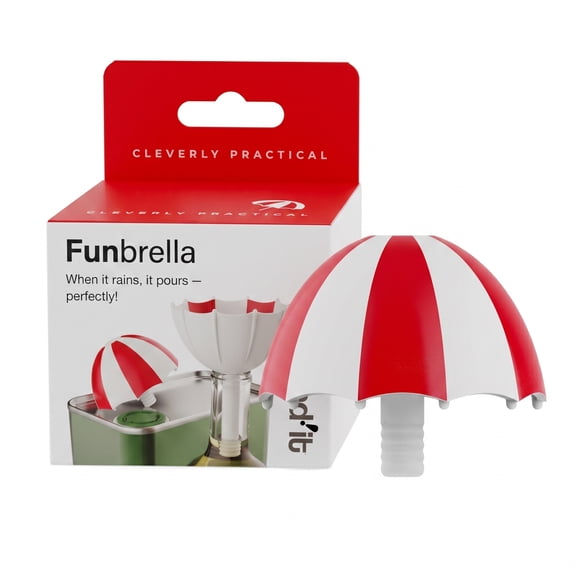 Pund'it Funbrella, 3.5" Silicone Umbrella Themed Kitchen Funnel