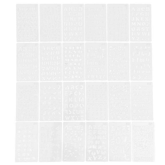 Pungan 24PCS Letter Stencils for Painting & Crafting,7.01"X4.02"X0.12"