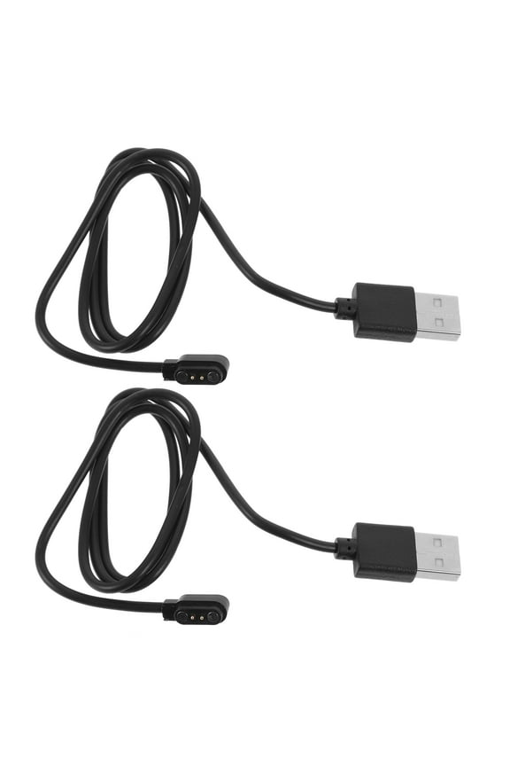 ELAYARD 2-Pack Smartwatch Magnetic Charging Cable USB Cord Black Compatible with Fast Charging Devices