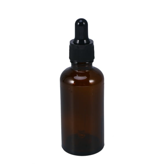 Pungan 50ml Amber Glass Essential Oil Bottle with Dropper and Cap,1.46"X1.46"X4.49"